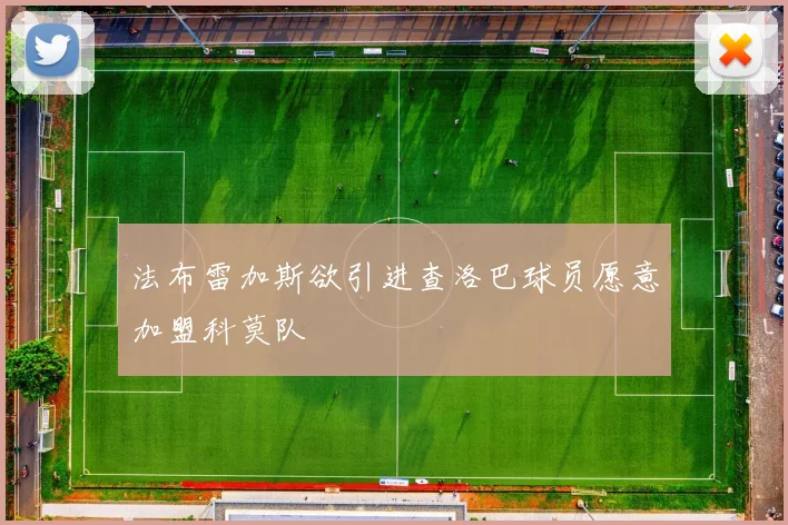 法布雷加斯欲引进查洛巴球员愿意加盟科莫队